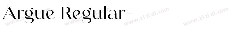 Argue Regular字体转换
